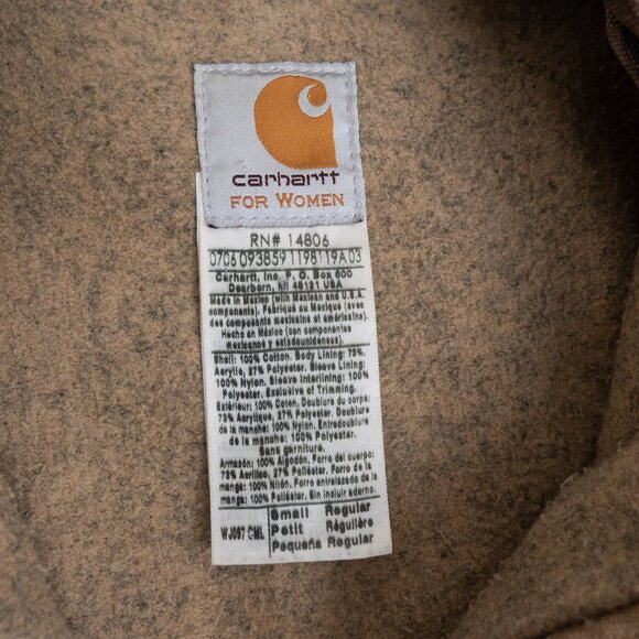 Vintage Carhartt Jacket Detroit Blanket Canvas Lined Workwear WJ097 Camel Brown - Picture 3 of 12